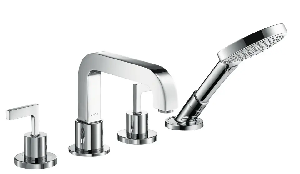 Levně Axor Citterio - Vanová baterie 4-otvorová na sokl, chrom 39454000