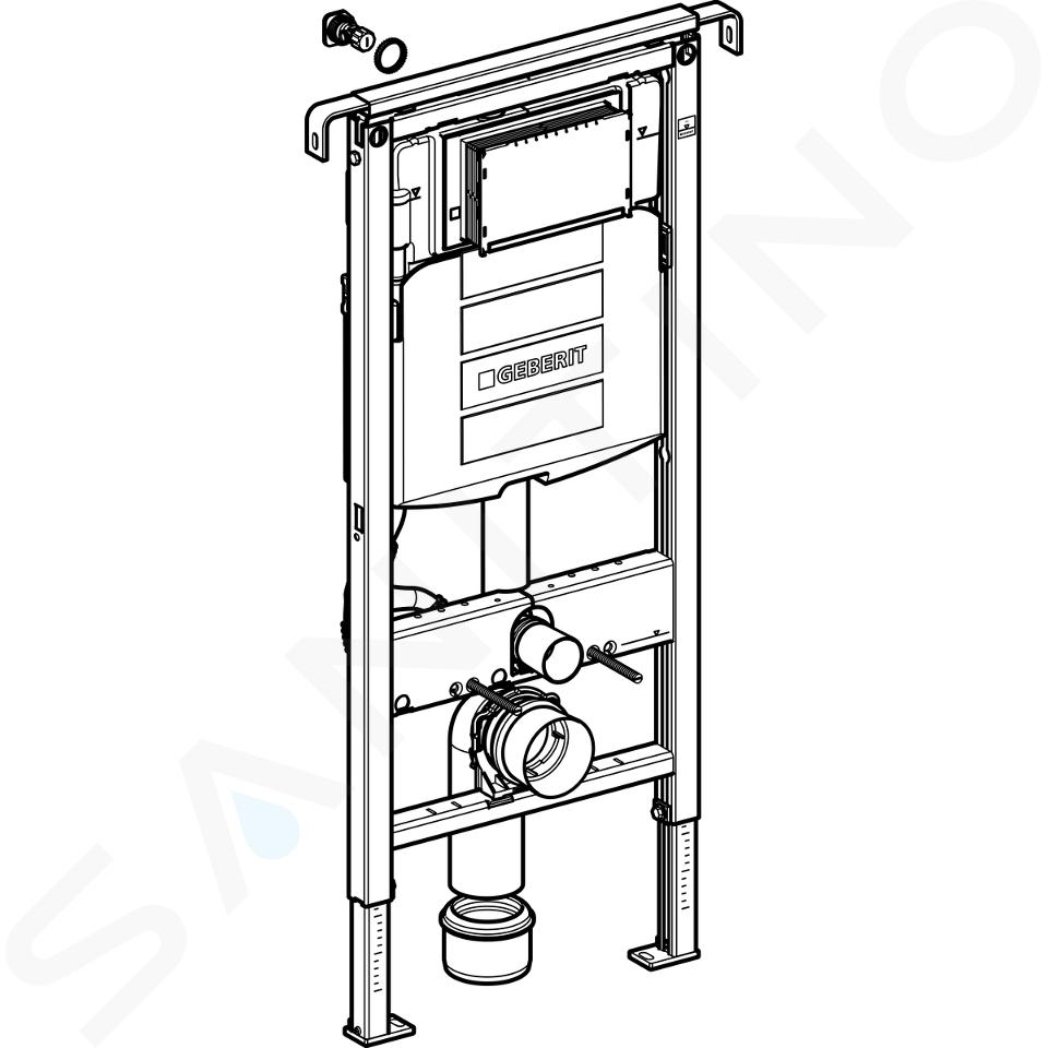 Bâti-support Duofix pour WC suspendu 112 cm avec réservoir à encastrer  Sigma 12 cm autoportant renforcé 111.380.00.5 Geberit