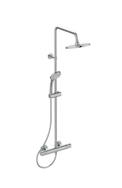 Ideal Standard Ceratherm T25 - Conjunto de ducha con termostato, diámetro 20 cm, 3 chorros, cromo A7209AA