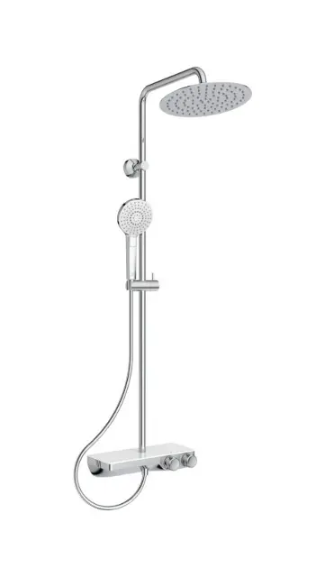 Ideal Standard Ceratherm S200 - Conjunto ducha con termostato, diámetro 25 cm, 3 chorros, cromo A7331AA