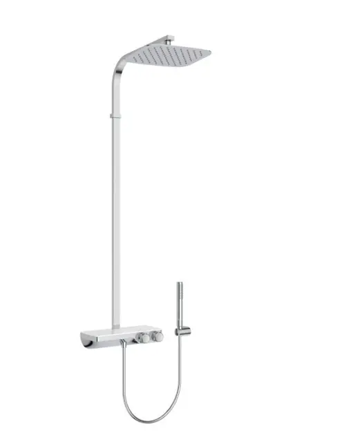 Ideal Standard Ceratherm S200 - Conjunto de ducha con termostato, 30x20 cm, 3 chorros, cromo A7332AA