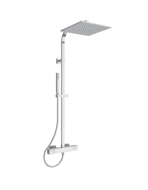 Ideal Standard Ceratherm C100 - Duschset mit Thermostat, 30x30 cm, Chrom A7542AA