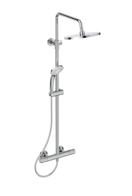 Ideal Standard Ceratherm T25 - Brauseset mit Thermostat, Durchmesser 25 cm, 3 Strahlarten, Chrom A7700AA