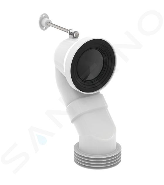 Ideal Standard Accessori - Gomito di scarico verticale, 185-200 mm, bianco T682067