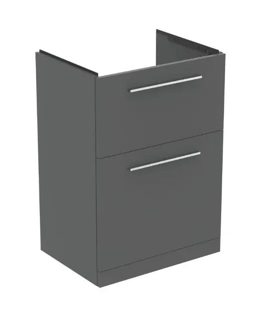 Levně Ideal Standard i.Life A - Umyvadlová skříňka, 60x44x85 cm, 2 zásuvky, šedý matný křemen T5273NG