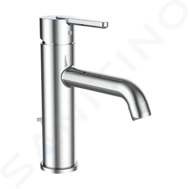 Laufen Lua - Grifo de lavabo Eco+, con desagüe, cromo H3110810041241