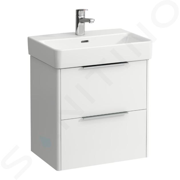 Laufen Base - Mobile da lavabo, 52x52x36 cm, 2 cassetti, bianco opaco H4021521102601