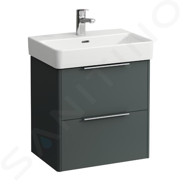 Laufen Base - Mueble para lavabo, 52x52x36 cm, 2 cajones, gris H4021521102661