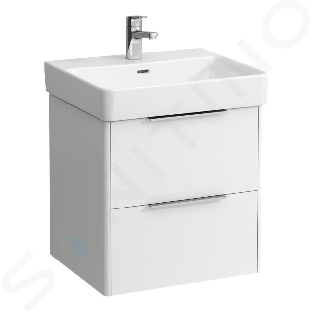 Laufen Base - Meuble-lavabo, 52x52x44 cm, 2 tiroirs, blanc mat H4021721102601