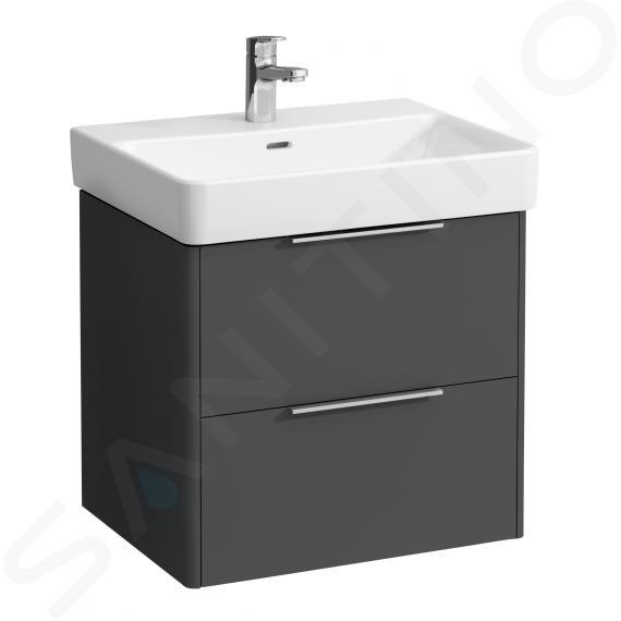 Laufen Base - Mobile da lavabo, 52x57x44 cm, 2 cassetti, grigio H4022321102661