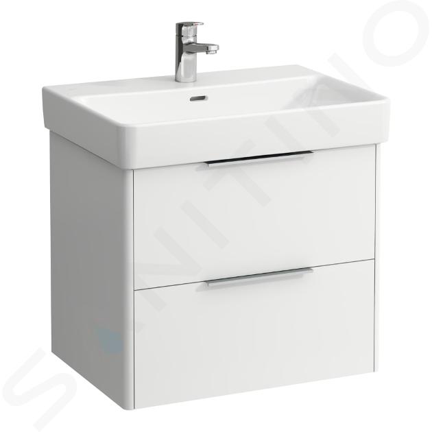 Laufen Base - Meuble-lavabo, 52x62x44 cm, 2 tiroirs, blanc mat H4022921102601