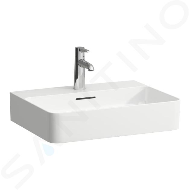 Laufen VAL - Lavabo, 55x42 cm, avec trop-plein, trou pour robinet, blanc H8102820001041