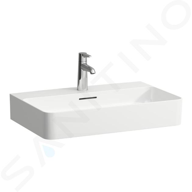 Laufen VAL - Lavabo, 65x42 cm, avec trop-plein, trou pour robinet, blanc H8102840001041