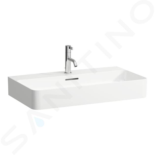 Laufen VAL - Lavabo, 75x42 cm, avec trop-plein, trou pour robinet, blanc H8102850001041