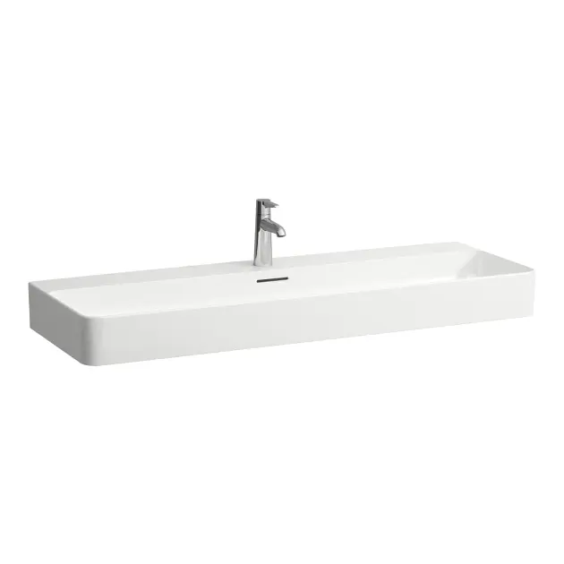 Laufen VAL - Lavabo, 120x42 cm, avec trop-plein, trou pour robinetterie, blanc H8102890001041