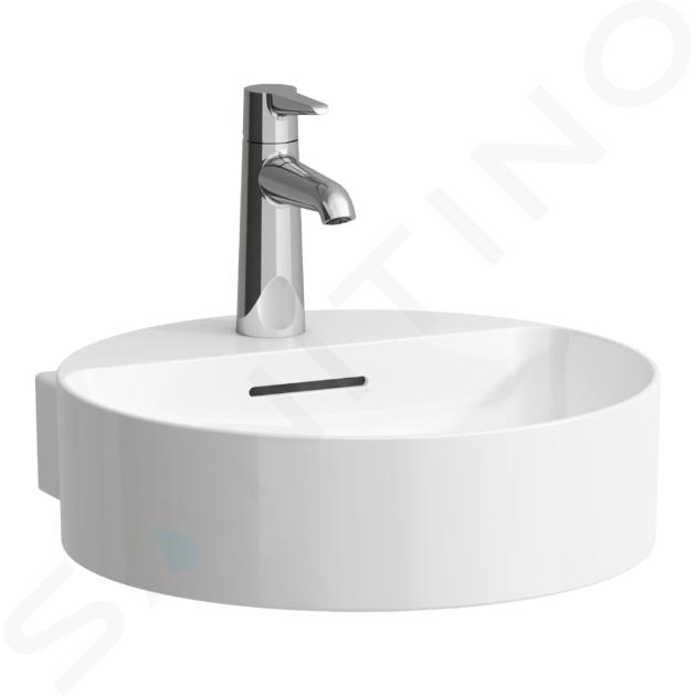 Laufen VAL - Lavamani 40x43 cm, con troppopieno e foro per miscelatore, bianco H8112810001041