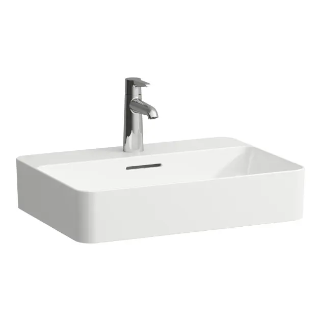 Laufen VAL - Lavabo 55x40 cm, con rebosadero, orificio para grifo, blanco H8122840001041