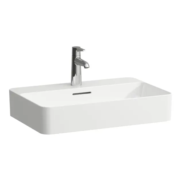 Laufen VAL - Lavabo 60x40 cm, con troppopieno e foro per miscelatore, bianco H8122850001041