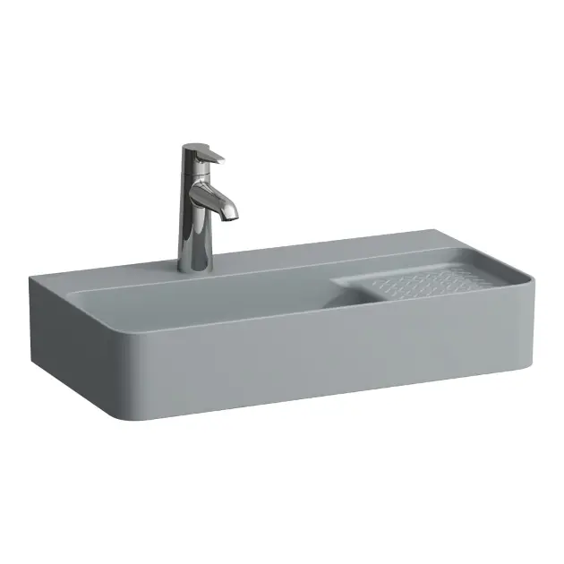 Levně Laufen VAL - Umývátko, 60x31 cm, bez přepadu, otvor pro baterii, grafit H8152857581041