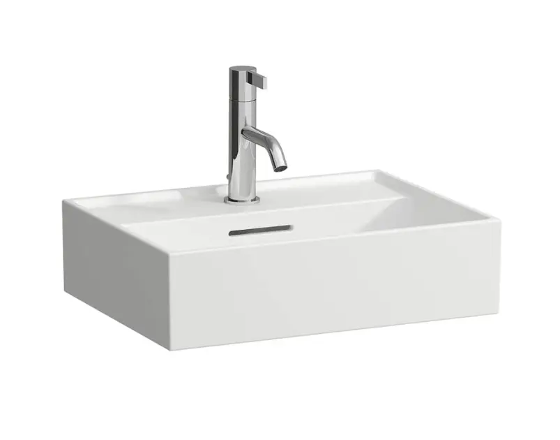 Laufen Kartell - Umývátko 45x34 cm, s přepadem, bez otvoru pro baterii, matná šedá H8153307591091