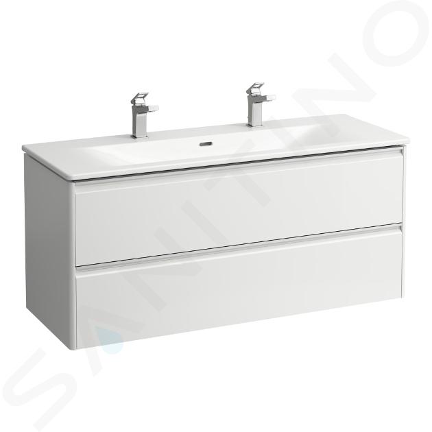 Laufen Base for Palace - Meuble avec lavabo, 53x118x44 cm, 2 tiroirs, blanc mat H8607092601071