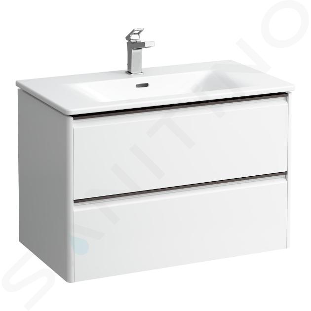 Laufen Palace - Meuble avec lavabo, 53x78x44 cm, 2 tiroirs, blanc mat H8617052601041