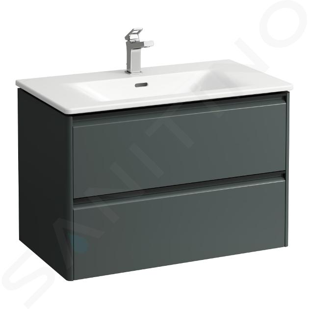 Laufen Palace - Mobile con lavabo, 53x78x44 cm, 2 cassetti, grigio H8617052661041