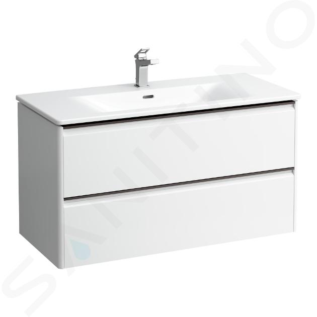 Laufen Palace - Mobile con lavabo, 53x98x44 cm, 2 cassetti, bianco opaco H8617072601041