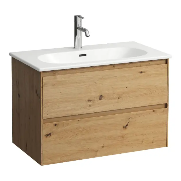 Laufen Lani for Lua - Kast met wastafel, 51x77x44 cm, 2 laden, eiken H8600872671041