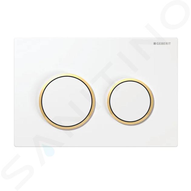 Geberit Kappa21 - Placca di comando, bianco/color oro 115.240.KK.1