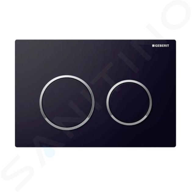 Geberit Kappa21 - Control de descarga, negro/cromo brillante 115.240.KM.1