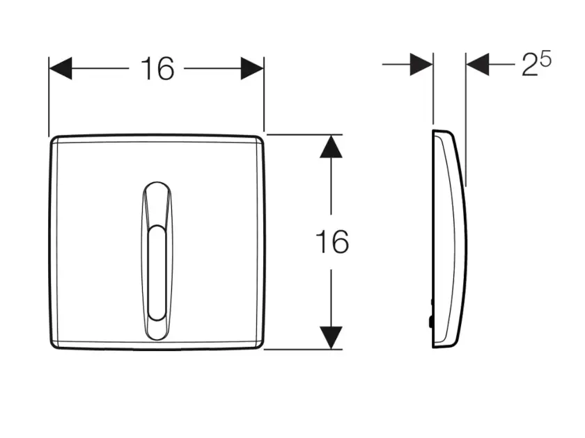 Geberit Sistemi di risciacquo - Comando di risciacquo per urinali, easy