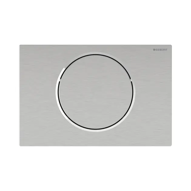 Levně Geberit Sigma10 - Elektronické ovládání splachování, bateriové napájení, easy-to-clean, kartáčovaný nerez 115.864.SN.6