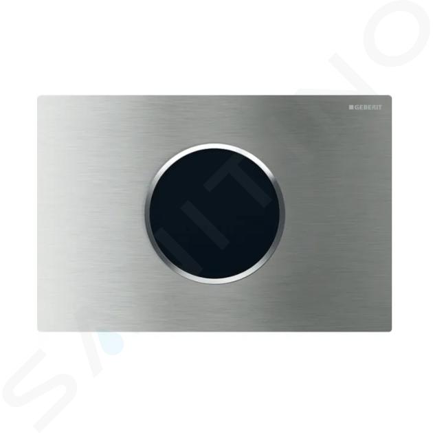 Geberit Sigma10 - Placca di comando elettronica, alimentazione a rete, acciaio inox spazzolato/lucido 115.907.SN.6