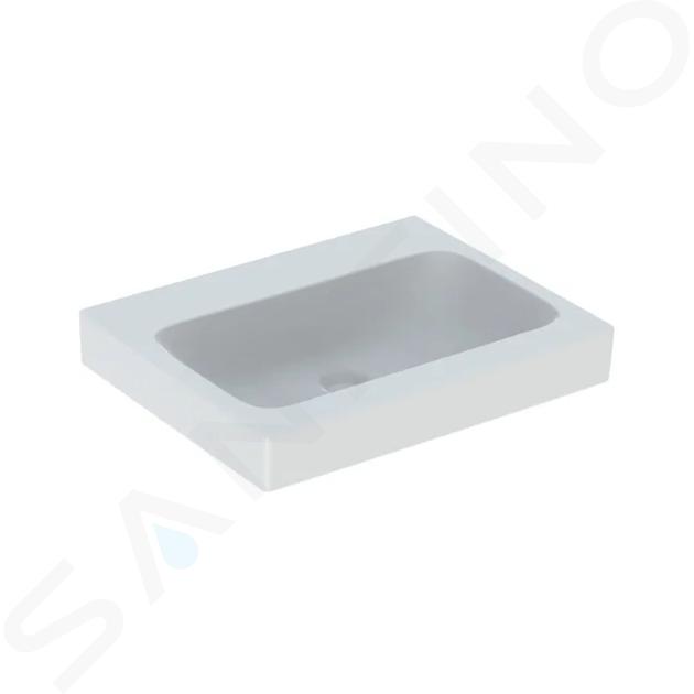 Geberit iCon - Lavabo 60x49 cm, sin rebosadero, sin orificio para grifo, blanco 124061000