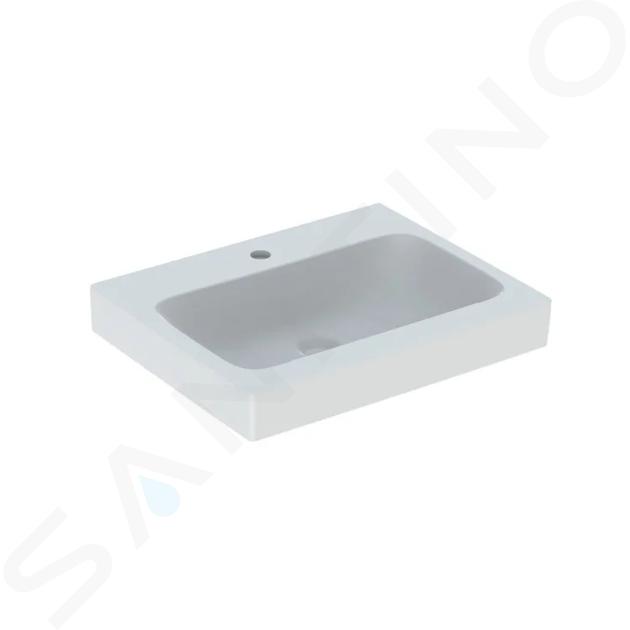 Geberit iCon - Lavabo 60x49 mm, senza troppopieno, con foro per miscelatore, bianco 124062000