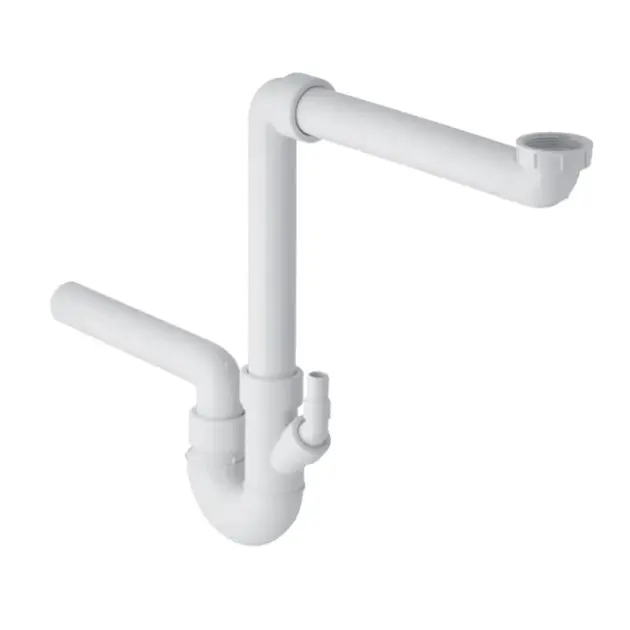 Geberit Zubehör - Geruchsverschluss, zweikammerig, mit Schlauchanschluss, horizontaler Auslass, 40 mm 152.889.11.1