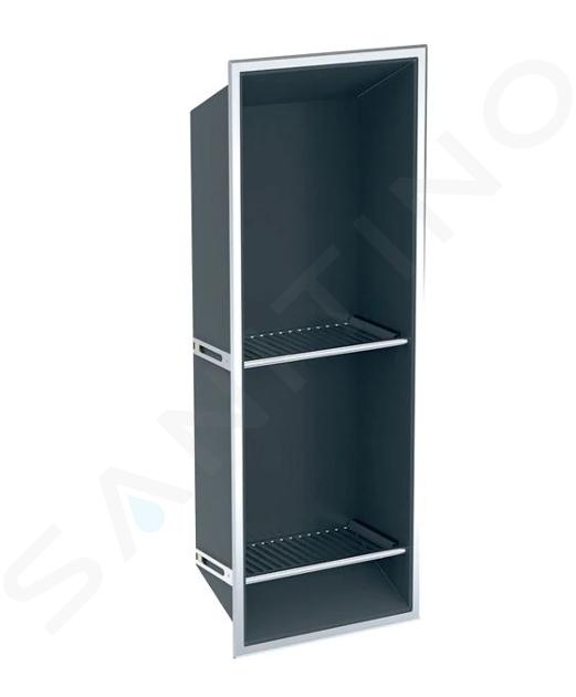Geberit - Nișă de perete cu rafturi, 30x80x14 cm, gri închis 154.291.00.1