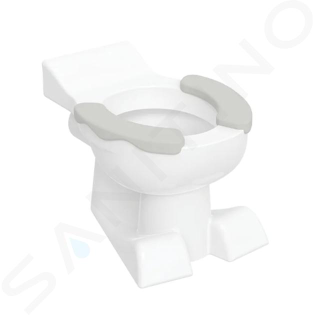 Geberit Bambini - Staand toilet, voor kinderen, achter afvoer, wit/grijs 212015000