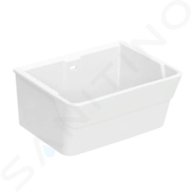 Geberit Publica - Fregadero de cerámica 740x585 mm, blanco 355675000