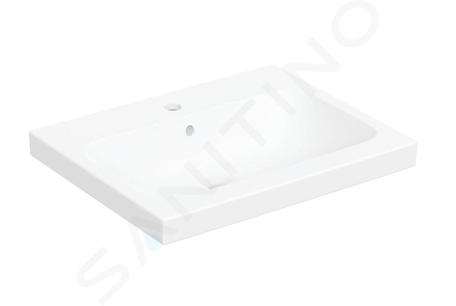 Geberit iCon - Vasque, 6x5 cm, avec trop-plein, trou pour robinet, blanc mat 501.847.JT.1