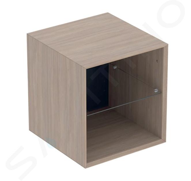 Geberit ONE - Armadietto laterale, 45x49x47 cm, aperto, rovere 505.079.00.5
