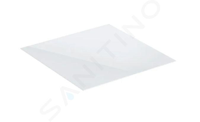 Geberit ONE - Placa de cubierta para armario, vidrio/blanco 505.082.00.1