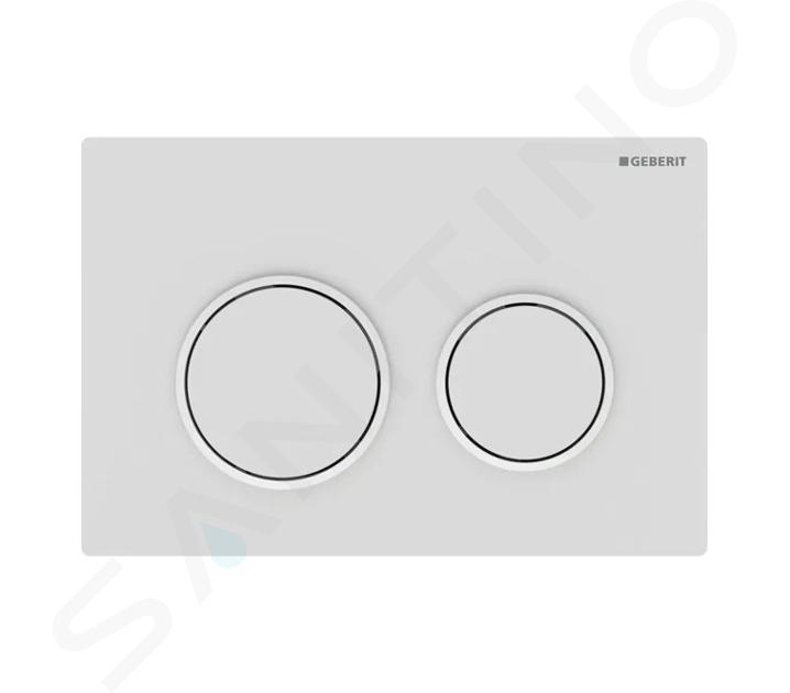 Geberit Omega20 - Control de descarga, blanco mate 115.085.01.1