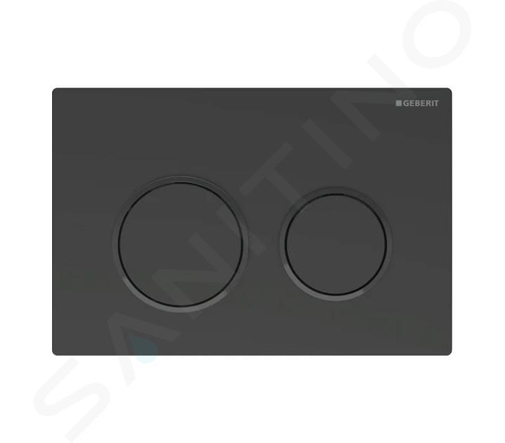 Geberit Omega20 - Control de descarga, negro mate 115.085.16.1