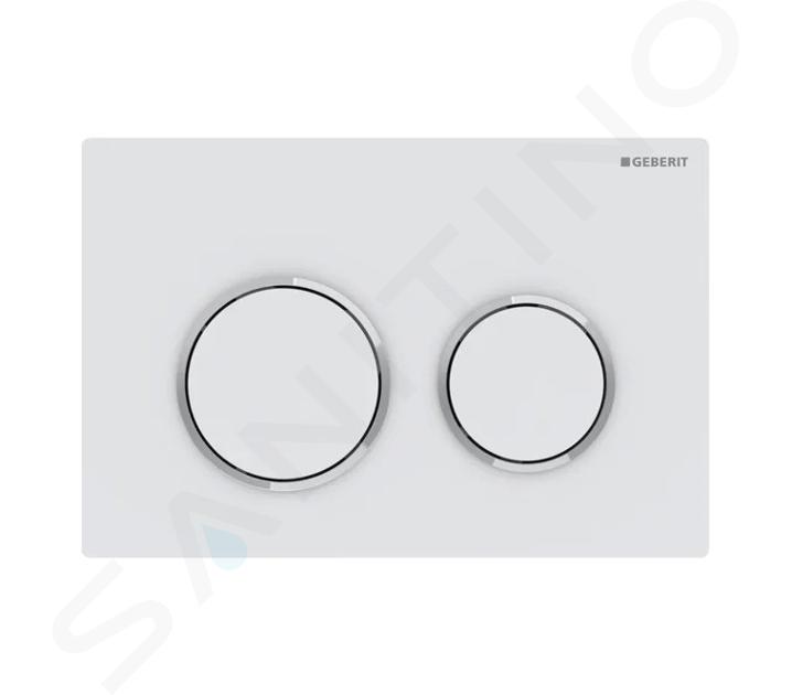 Geberit Omega20 - Control de descarga, blanco mate/cromo brillante 115.085.JT.1