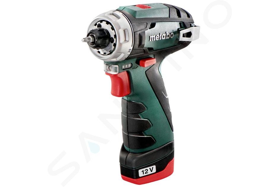 Metabo Unelte - Mașină de înșurubat și de găurit pe acumulator de 12V, 2x baterie 2 Ah, încărcător 600080500