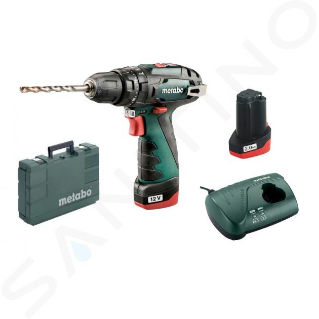 Metabo Gereedschap - 12V ACCU-boor-/schroefmachine met klopfunctie, 2x accu 2,0 Ah LiPower, lader 600385500