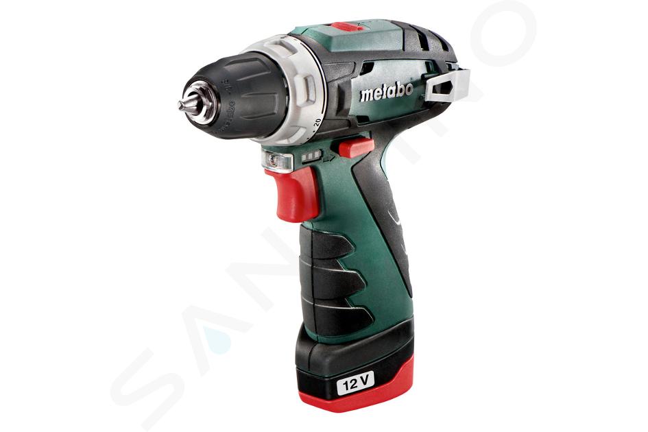 Metabo Outillage - Perceuse-visseuse sans fil 12 V, 2 batteries 2,0 Ah Li-Power, chargeur 600984000