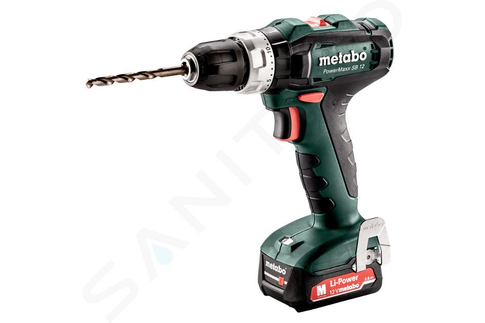 Metabo Eszközök - 12V AKU ütvefúrógép, 2x akkumulátor 2,0 Ah Li-Power, töltő 601076500
